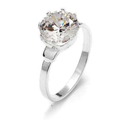 Prsten stříbro 925/1000 Crystal round