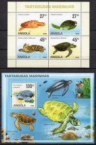 Angola-Želvy 2007**  Mi.1794-1797+Bl.123 / 15 €