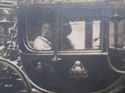Rakousko císař Franc Josef I. a František Ferdinand 1912 v kočáře reál