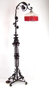 Kovaná podlahová lampa, 1900ca