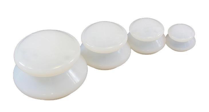 Terapeutické silikonové baňky 4 ks bílé + dárek - Vybavení do kuchyně