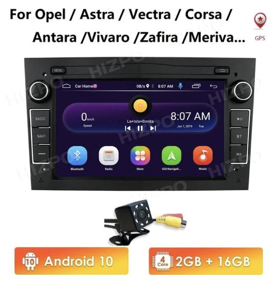 2GB Android 2din autoradio OPEL - KAMERA, GPS navigace, rádio pro OPEL