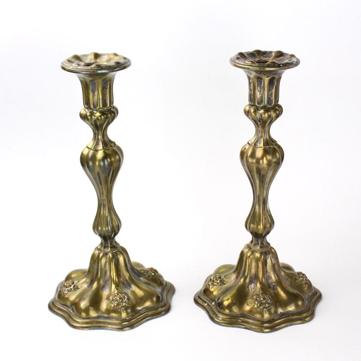 Párové svícny šábesové 19. století - Starožitná svítidla