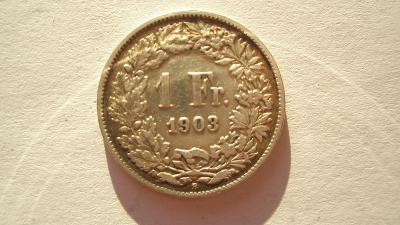 Švýcarsko 1 frank 1903