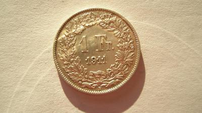 Švýcarsko 1 frank 1911