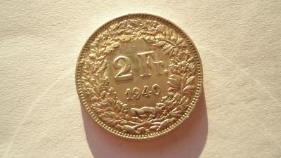 Švýcarsko 2 frank 1940
