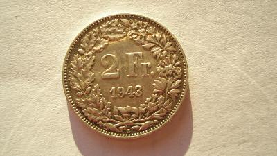 Švýcarsko 2 frank 1943