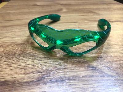 Brýle  - svítící, zelená barva,ve tvaru spidermana