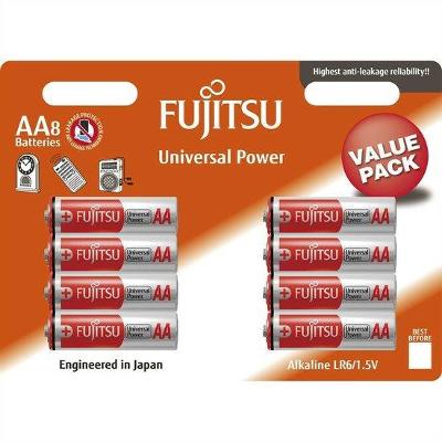Baterie AA/LR6 FUJITSU Universal Power, 8 ks (blistr). Nové.