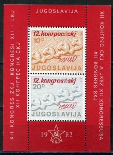 Jugoslávie 1982 Sjezd komunistické strany Mi# Block 21 2184