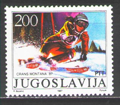Jugoslávie 1987 Mateja Svet, lyžařka Mi# 2215 Kat 4€ 2187