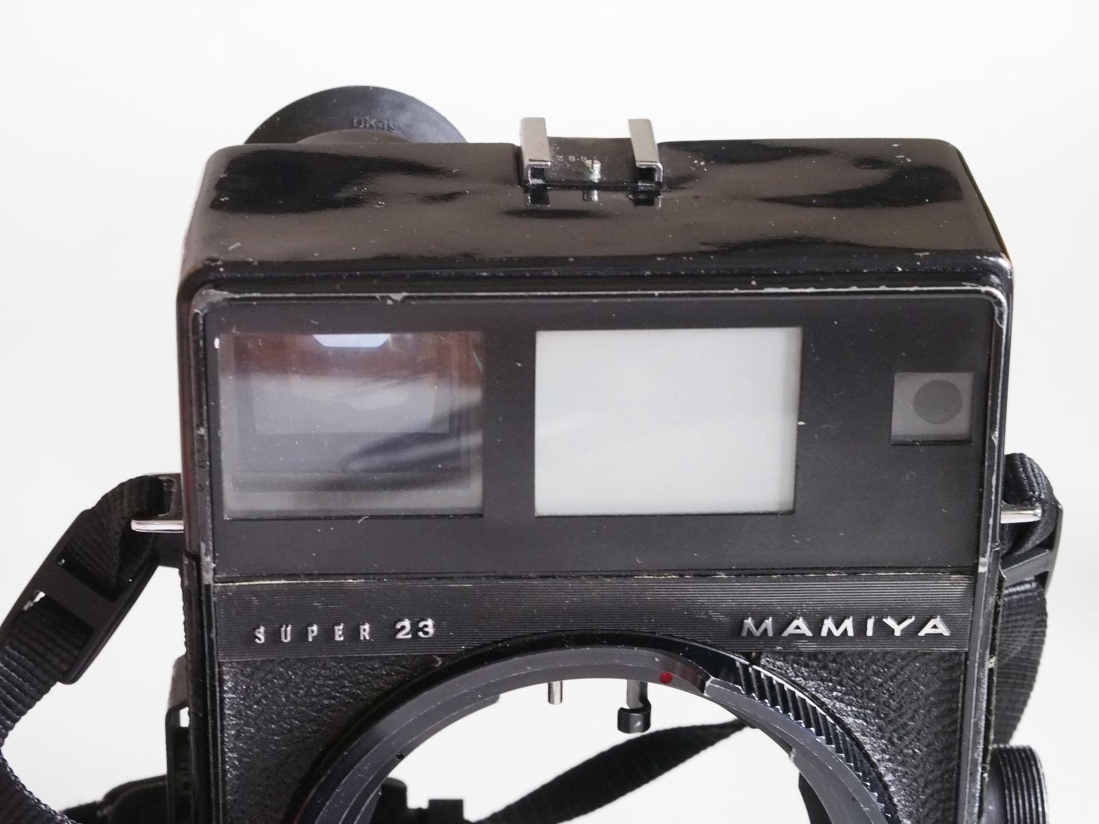 Mamiya Press Super 23 včetně objektivů 50, 100, 150 mm, matnicí