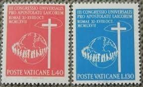 Vatikán 1967 Známky Mi 531-532 ** zeměkoule Laický kongres