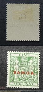 Britská Samoa 1932 - * známka 5s 26£