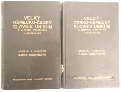 Velký česko-německý/německo-český slovník Unikum; Karel Kumprecht