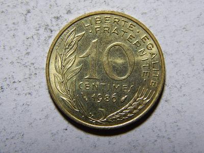 Francie 10 Centimes 1986 XF č11399
