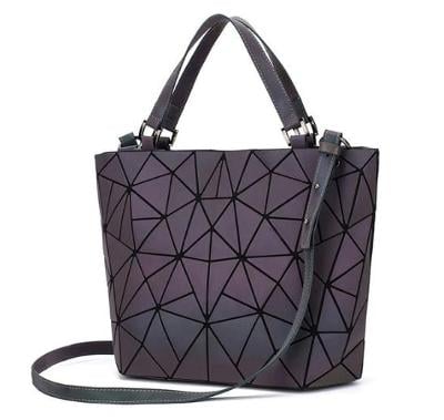 Originální dámská módní kabelka luminiscenční, svítící trojúhelníky