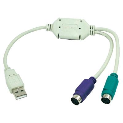 USB redukce adaptér na 2x PS2 (klávesnice+myš)