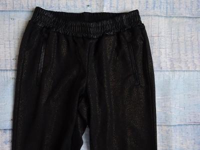 Černozlaté Tepláky/Kalhoty XS/S Pas na Gumu