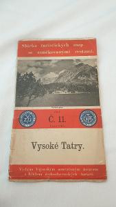 Turistická mapa Vysoké Tatry 1937-Vojenský zeměpisný ústav