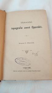 V.Prášek-Topografie země Opavské-r.1889-Opava-Slezsko-Těšínsko-Frývald
