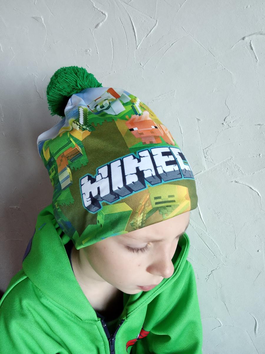 Čiapka Minecraft veľ. S 4-8 rokov, veľ M-9+, Jeseň - Zíma. - Oblečenie pre deti