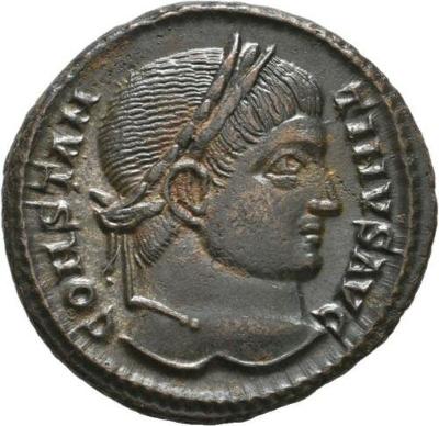 Řím Císařství AE FOLLIS CONSTANTINE I AUGUSTUS SISCIA cam.3,35g čŠU027