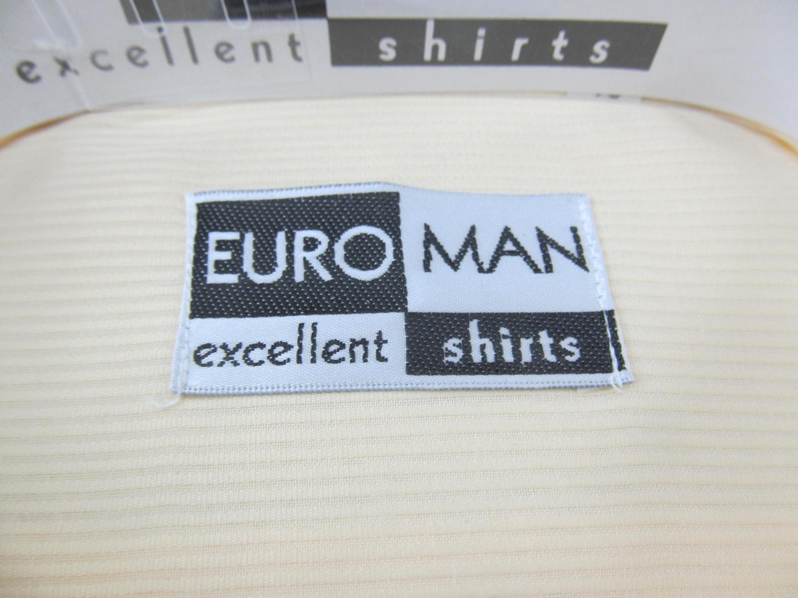 RETRO Pánská košile vel. eur 43 dlouhý rukáv zn. Euro man Excellent  - Starožitnosti a umění