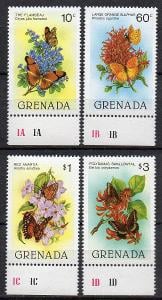 Grenada-Motýli 1982**  Mi.1144-1147 / 20 €