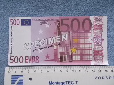 Numismatika Reklamní leták jako Euro bankovka 500 suvenýr