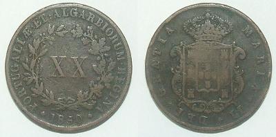 Portugalsko 20 R 1850