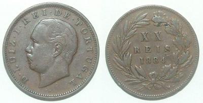 Portugalsko 20 R 1884