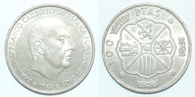 Španělsko 100 P 1966