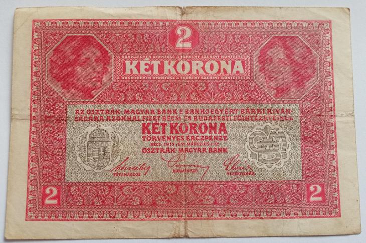 2 K 1917 série 1202 - Bankovky Rakousko-Uhersko