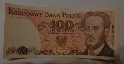 Bankovka Polsko 100 Zlotych r.1986 PL 8052403