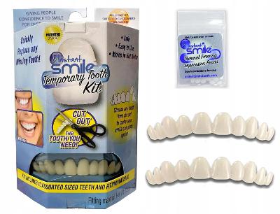 SMILE KIT Dočasné Kosmetické zubní implantáty falešné umele zuby+dárek