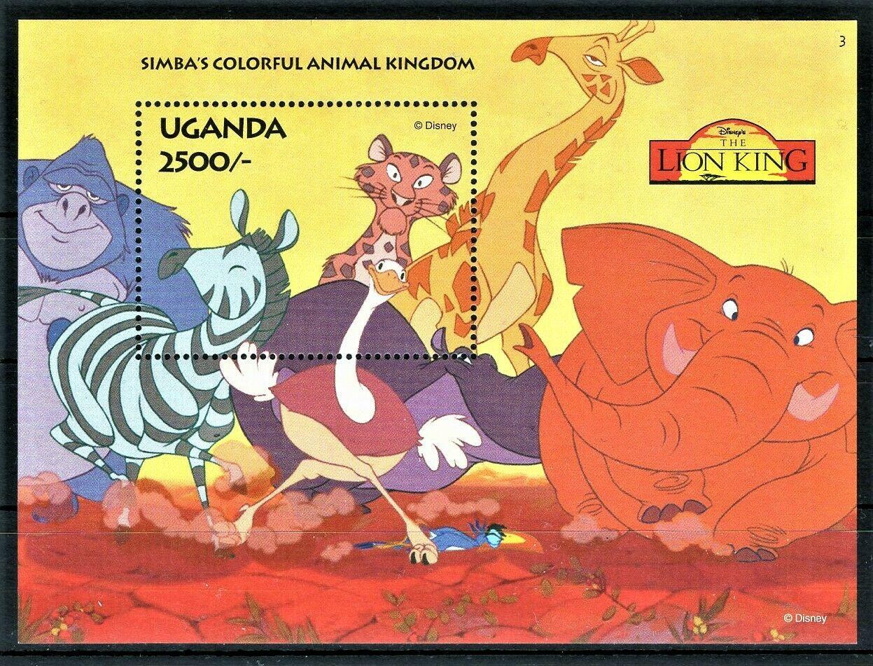 Uganda 1994 Bl.222 6,5€ DISNEY Leví kráľ, africká fauna, rozprávky - Filatelia