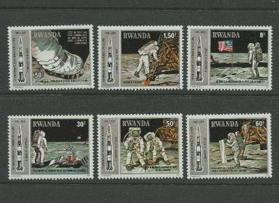 Rwanda 1980 Mi.1027-33 5,5€ - 10. výročie pristátia na Mesiaci