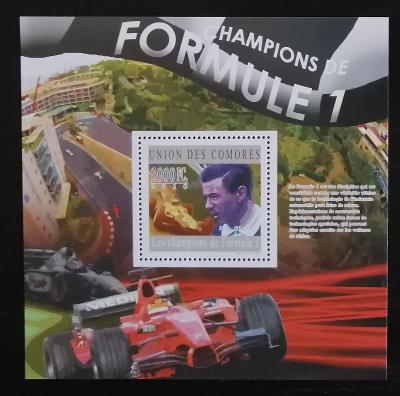 Komory 2010 Bl.591 15€ - Závody Formule 1, auta & sport