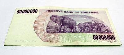 50 000 000 dollar ZIMBABWE 2008  P57 z oběhu   stav 1-3