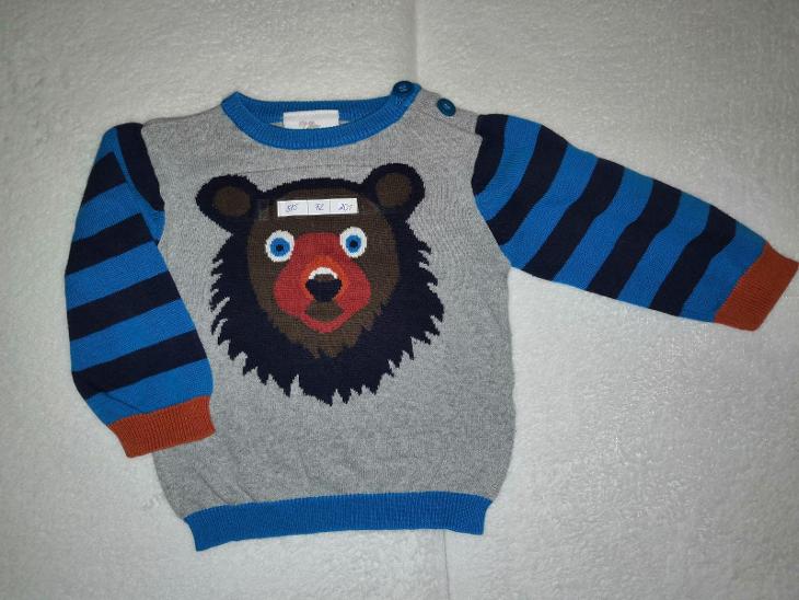 Dětské chlapecké kojenecké oblečení mikina svetr medvěd vel 74 - Oblečení pro děti