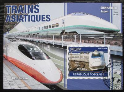 Togo 2010 Moderní asijské lokomotivy Mi# Block 565 Kat 12€ 2223