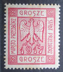 Polsko, Przedbórz 1917 Státní znak VELKÁ RARITA Mi# 1 A Kat 120€ 2229