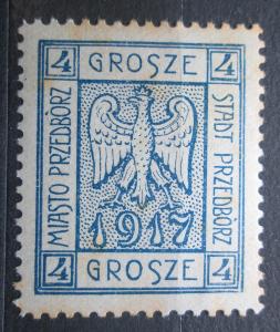 Polsko, Przedbórz 1917 Státní znak VELKÁ RARITA Mi# 2 A Kat 100€ 2229