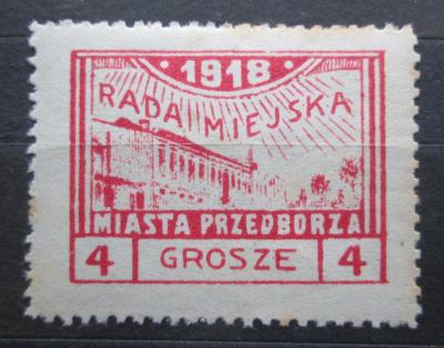 Polsko, Przedbórz 1918 Pohled na město Mi# 8 A Kat 17€ 2229