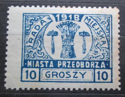 Polsko, Przedbórz 1918 Městský znak RARITA Mi# 10 A Kat 35€ 2229