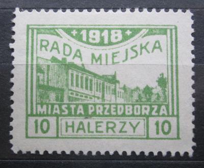 Polsko, Przedbórz 1918 Pohled na město Mi# 16 B Kat 5€ 2229