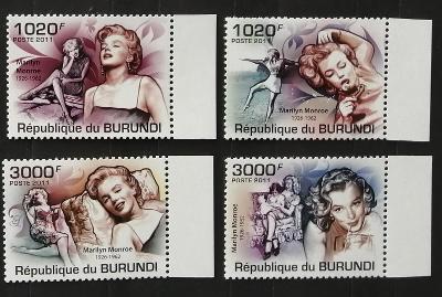 Burundi 2011 Mi.2218-1 9,5€ 50 rokov smrti Marilyn Monroe, osobnosti