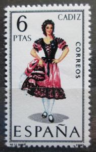 Španělsko 1967 Lidový kroj Cádiz Mi# 1723 2210