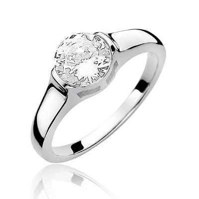 Prsten stříbro 925/1000 Cubic zirconia round 7mm
